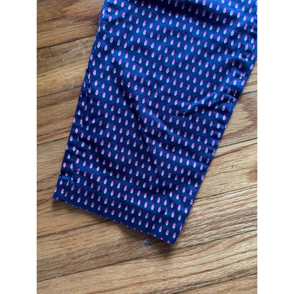 Khakis by GAP Slim City Pants – Navy with Red & White Geometric Drops, Size 12R - Picture 2 of 7